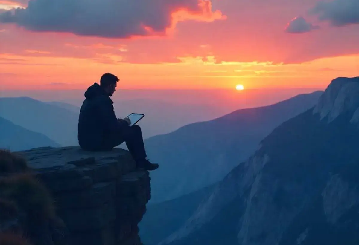 A solitary figure facing the horizon, representing the courage to face truth alone.