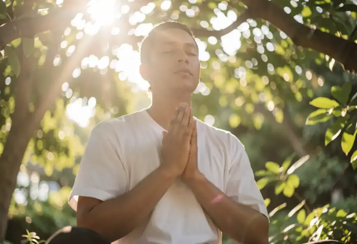 Mindfulness breathing exercise helping regulate stress response