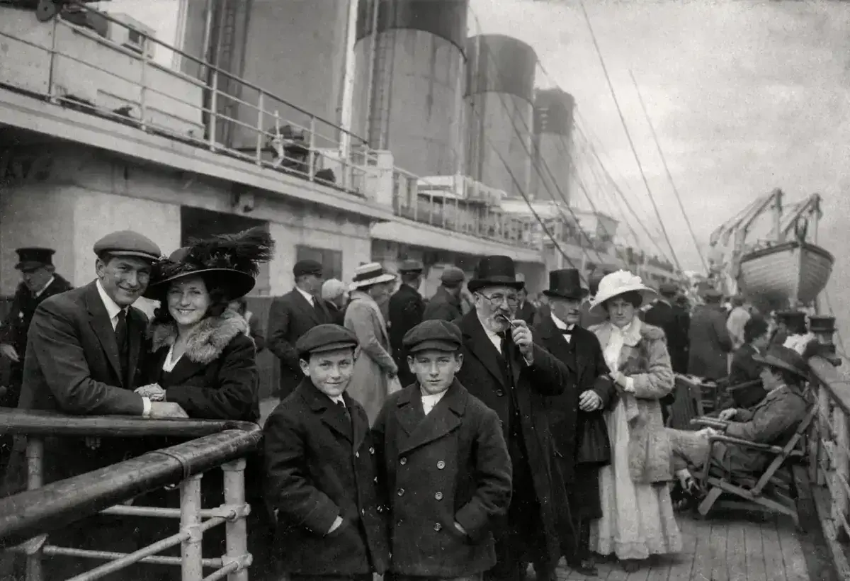 Passengers aboard Titanic before the tragic voyage ended