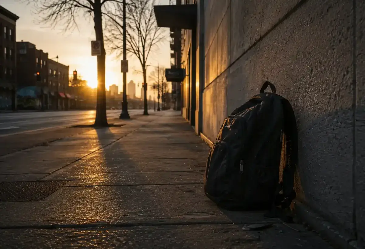 Empty city street symbolizing loneliness and abandonment