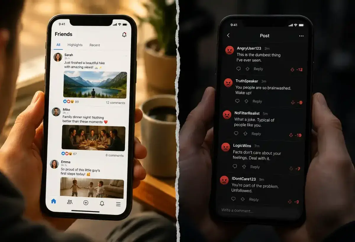 The transformation of social media from personal connection to digital battleground