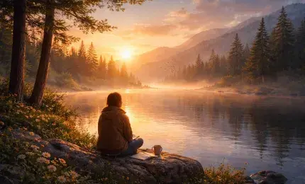 woman by the river 