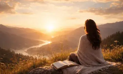 woman and sunset