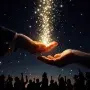 Hands releasing glowing wishes into a starry sky, symbolizing reclaimed agency and the power of shared dreams.